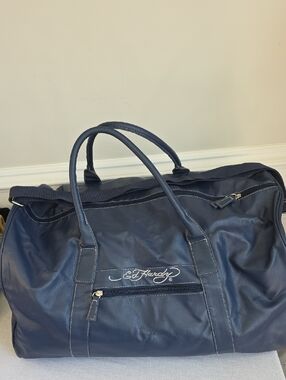 Ed Hardy Navy Blue Travel Duffel Bag